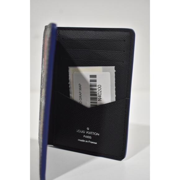 Louis Vuitton Maps Damier Graphite Renaissance Logo Pocket Organizer Wallet - Picture 7 of 8